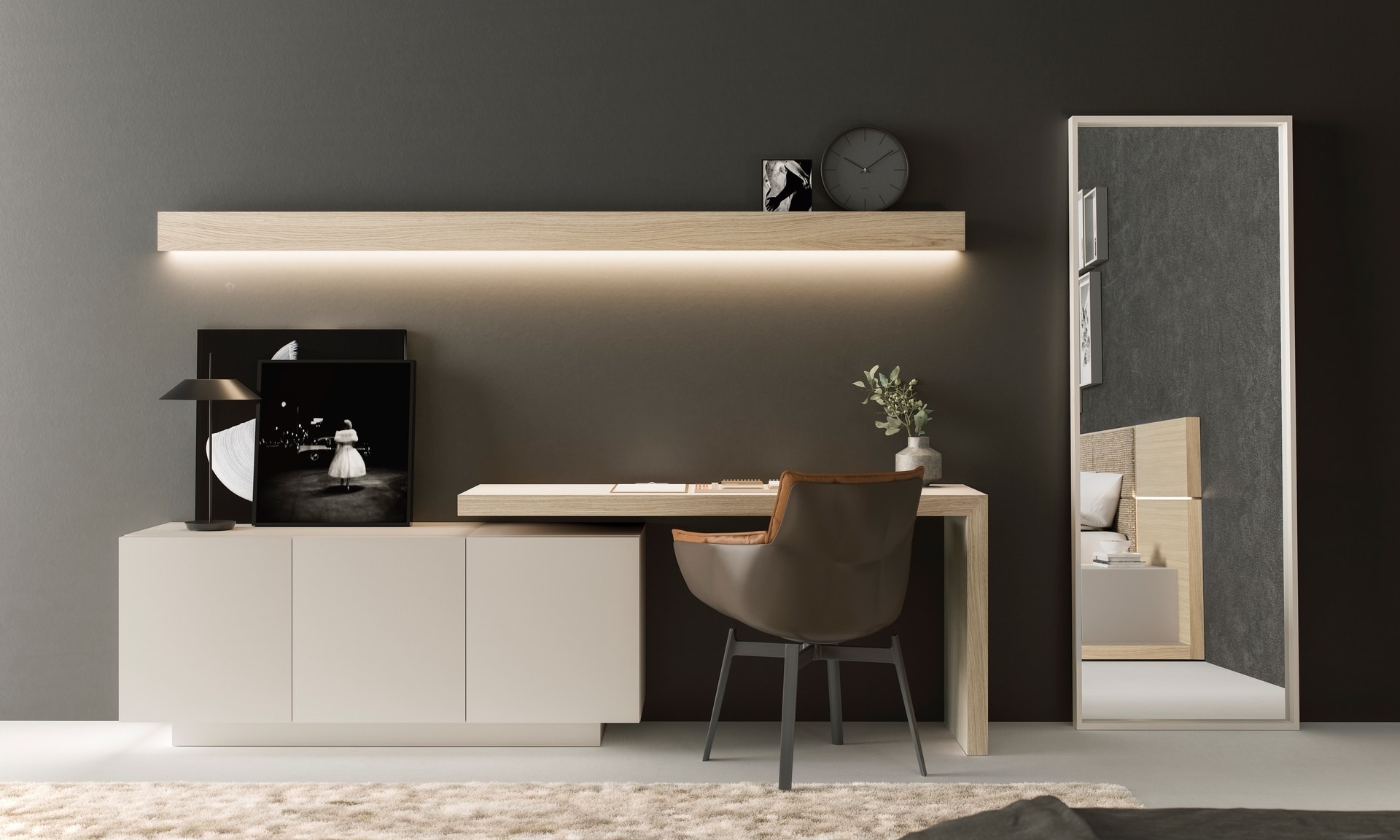 Tocador, escritorio y espejo VISTA