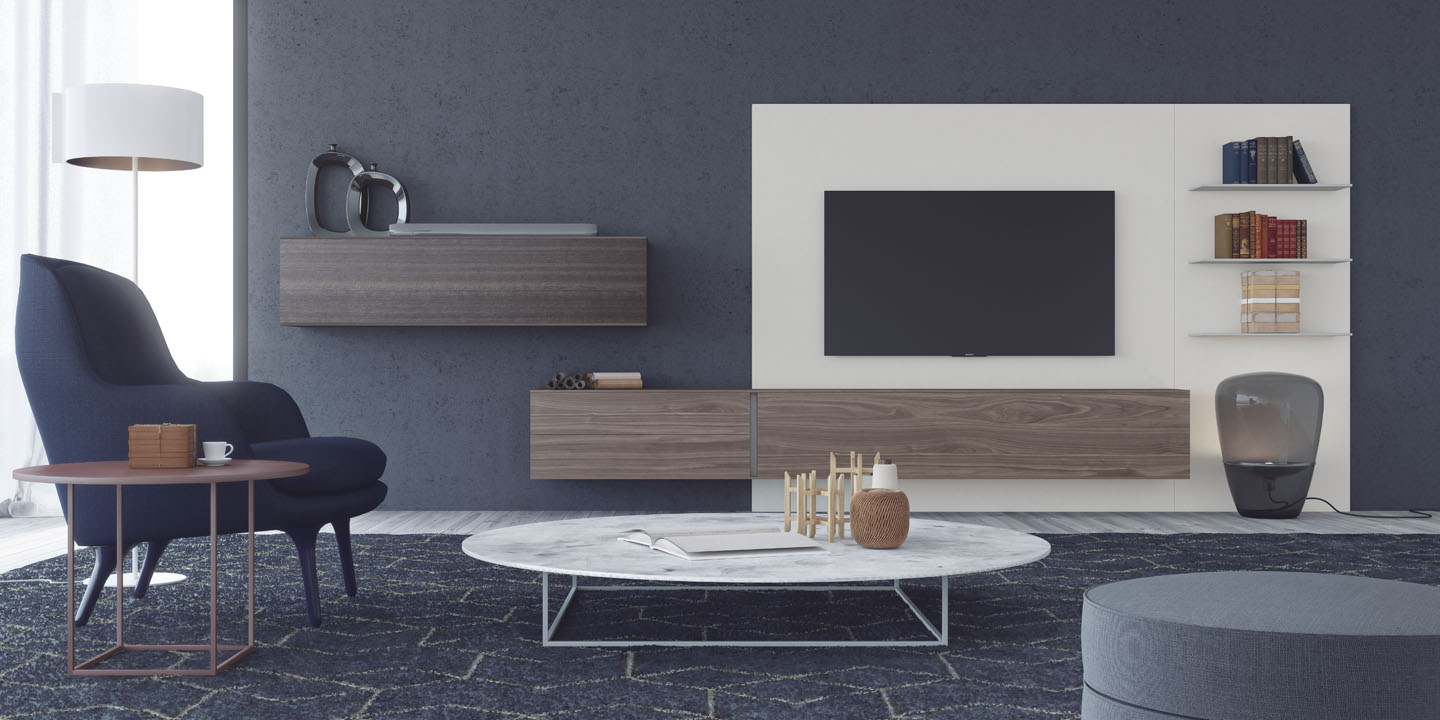 Diseño salón oscuro