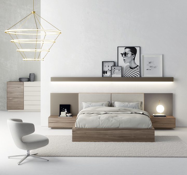 Habitación con diferentes tipos de luces